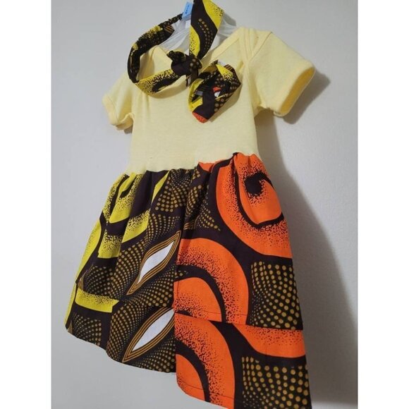 African print baby girl onesie dress for 12months old - Picture 7 of 10